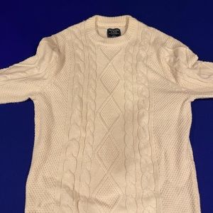 Abercrombie mens chunky cable sweater size large worn once
